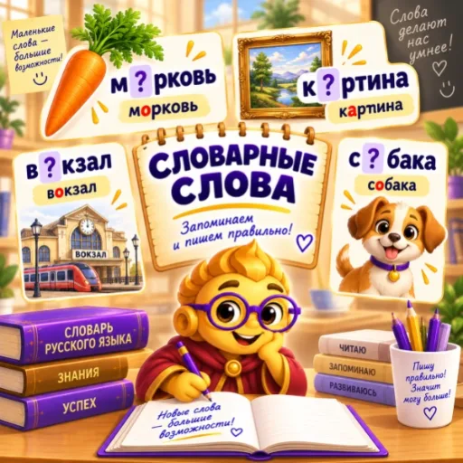 Словарные слова русского языка - тренажёр правописания
