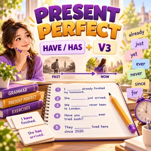 Present Perfect - 80 упражнений с пропусками
