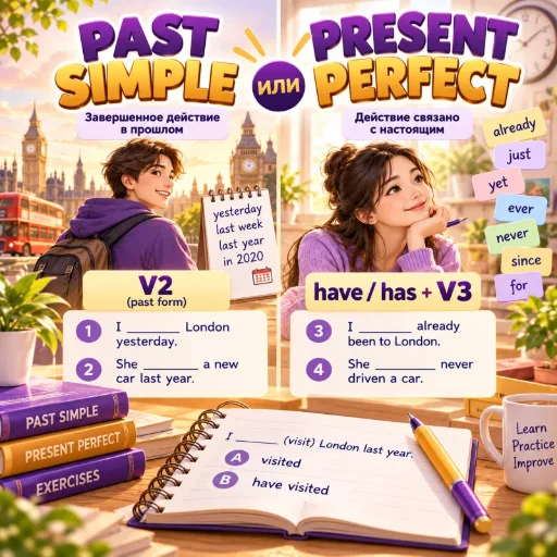 Past Simple или Present Perfect - 80 упражнений с пропусками