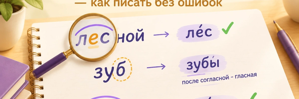 Гласные и согласные в корне слова - как писать без ошибок