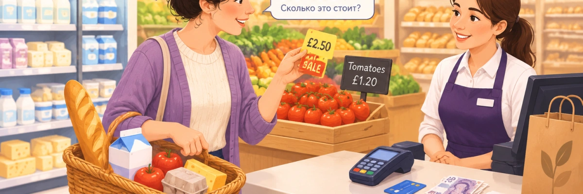 Английский в магазине, супермаркете и на рынке - для начинающих